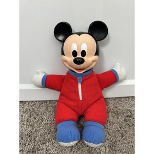 Vintage Baby Mickey Mouse Plush Plastic Head Soft Body Disney